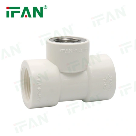 High-Pressure UPVC Pipe Fitting: Threaded Brass-Insert Tee High-Pressure UPVC Pipe Fitting: Threaded Brass-Insert Tee